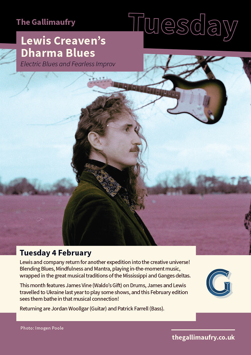 Lewis Creaven's Dharma Blues at The Gallimaufry