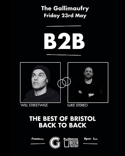 Will Streetwise B2B Luke Stereo at The Gallimaufry