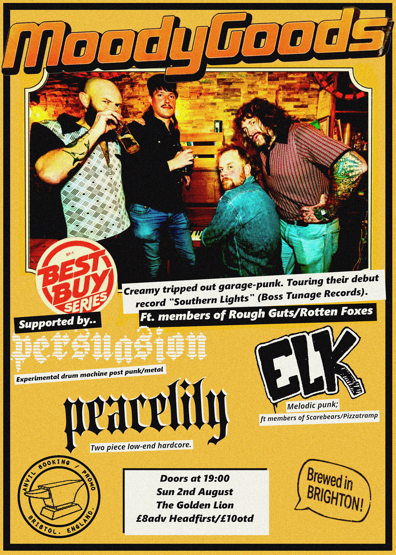*GIG CANCELLED* Moody Goods + Peacelily + Elk + Persuasion at The Golden Lion