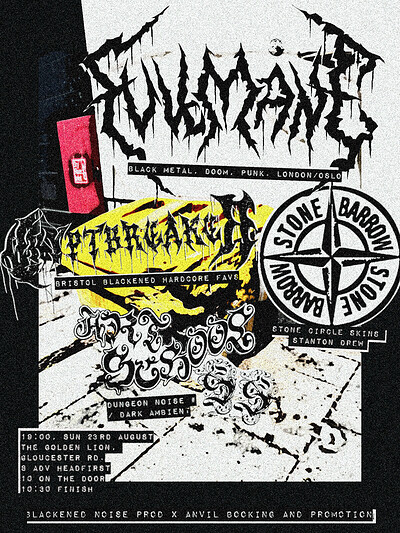 Fullmåne + Cryptbreaker + Stone Barrow + Art School SS at The Golden Lion