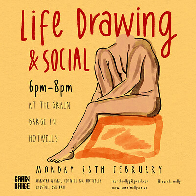 Life Drawing and Social at The Grain Barge