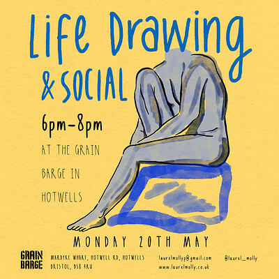 Life drawing and Social at The Grain Barge