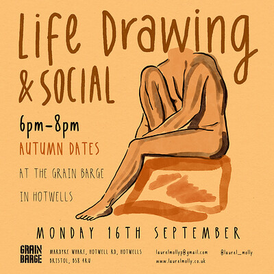 Life Drawing and Social at The Grain Barge