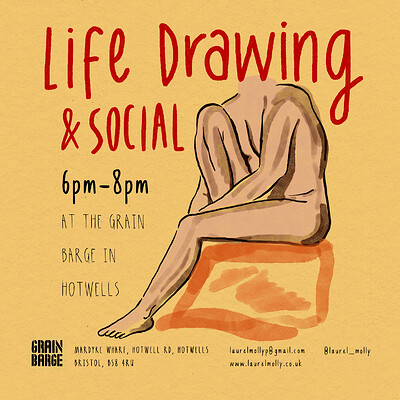 Life Drawing and Social at The Grain Barge