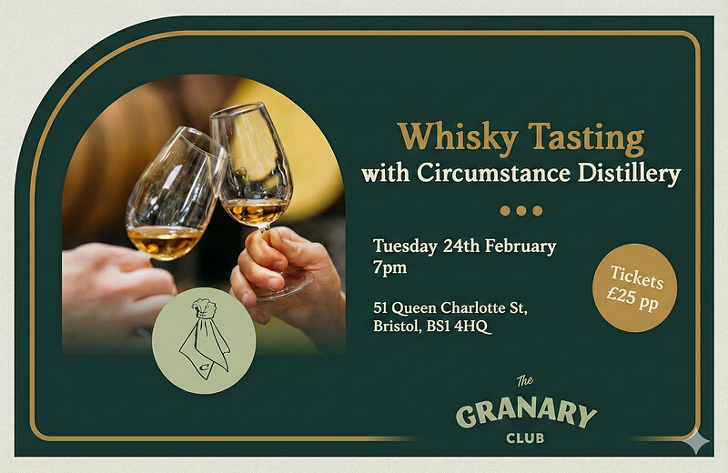 Whisky Tasting in Bristol with Circumstance Distillery at The Granary Club