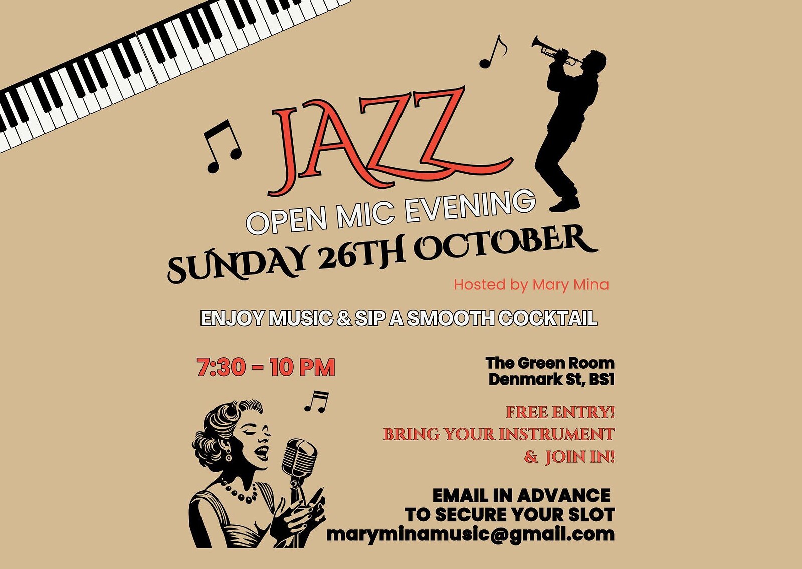Jazz Open Mic Evening at The Green Room
