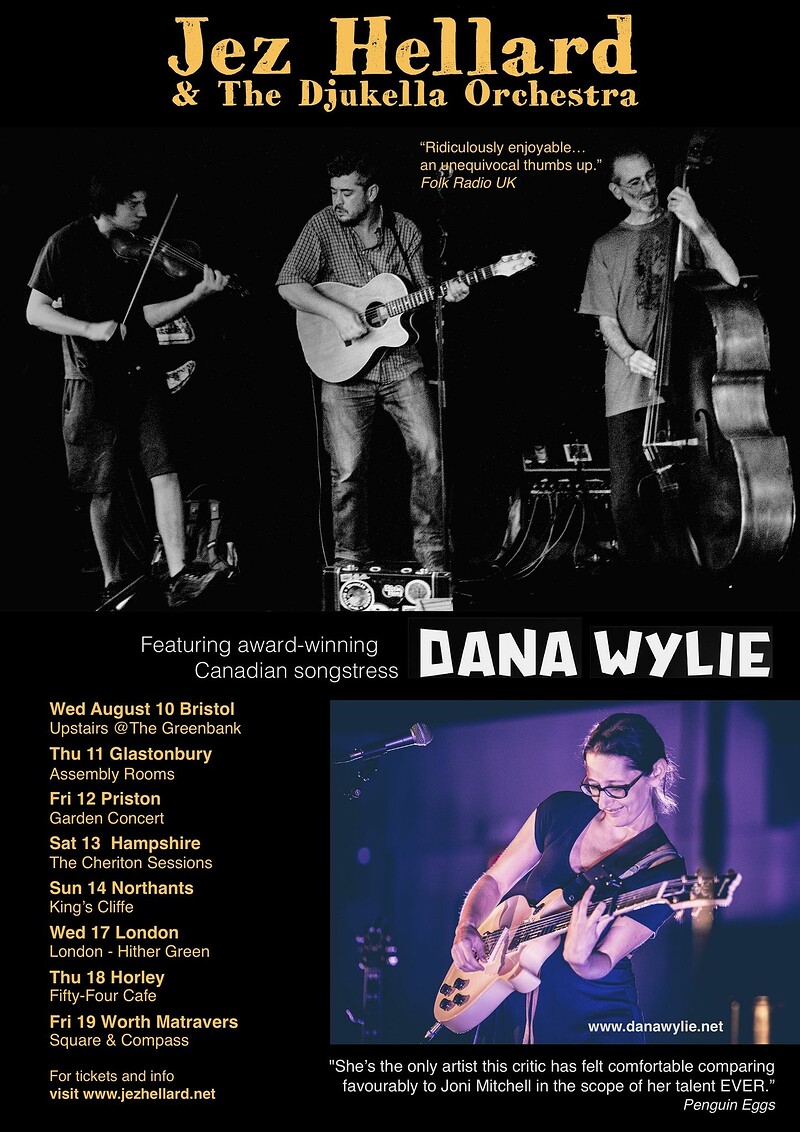 Jez Hellard & The Djukella Orchestra w/ Dana Wylie at The Greenbank, Easton