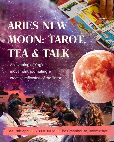 Aries New Moon: Tarot & Art night ✨ at The Greenhouse
