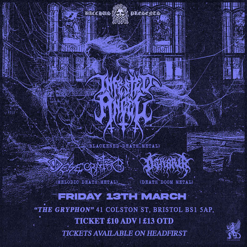 Infested Angel, Desecrator & Oskaria at The Gryphon