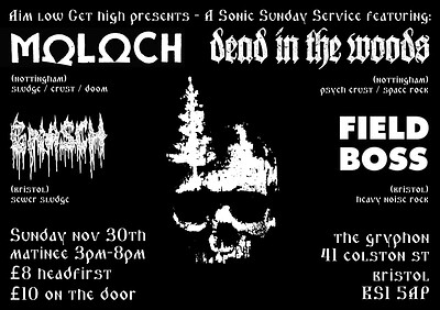 MOLOCH + DEAD IN THE WOODS + GNASCH + FIELD BOSS at The Gryphon