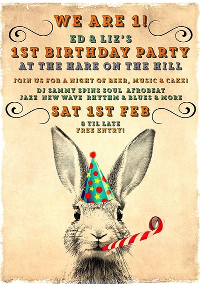 Ed and Liz's 1st birthday party at The Hare on the Hill