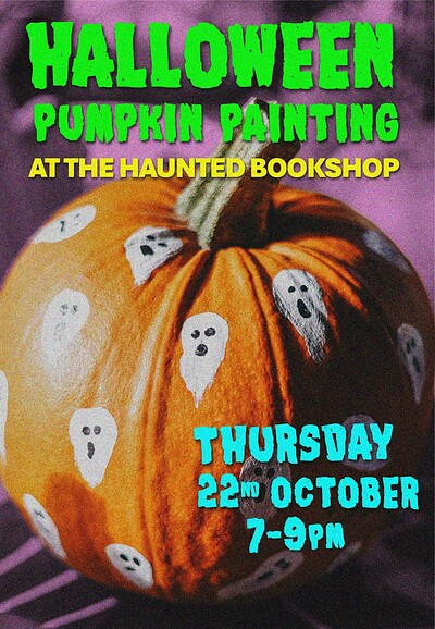 Halloween Pumpkin Painting at The Haunted Bookshop