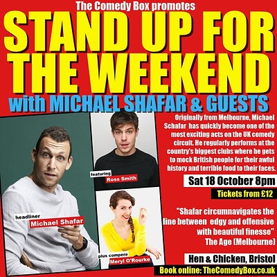 Stand Up For The Weekend with MICHAEL SHAFAR & GUESTS at The Hen & Chicken