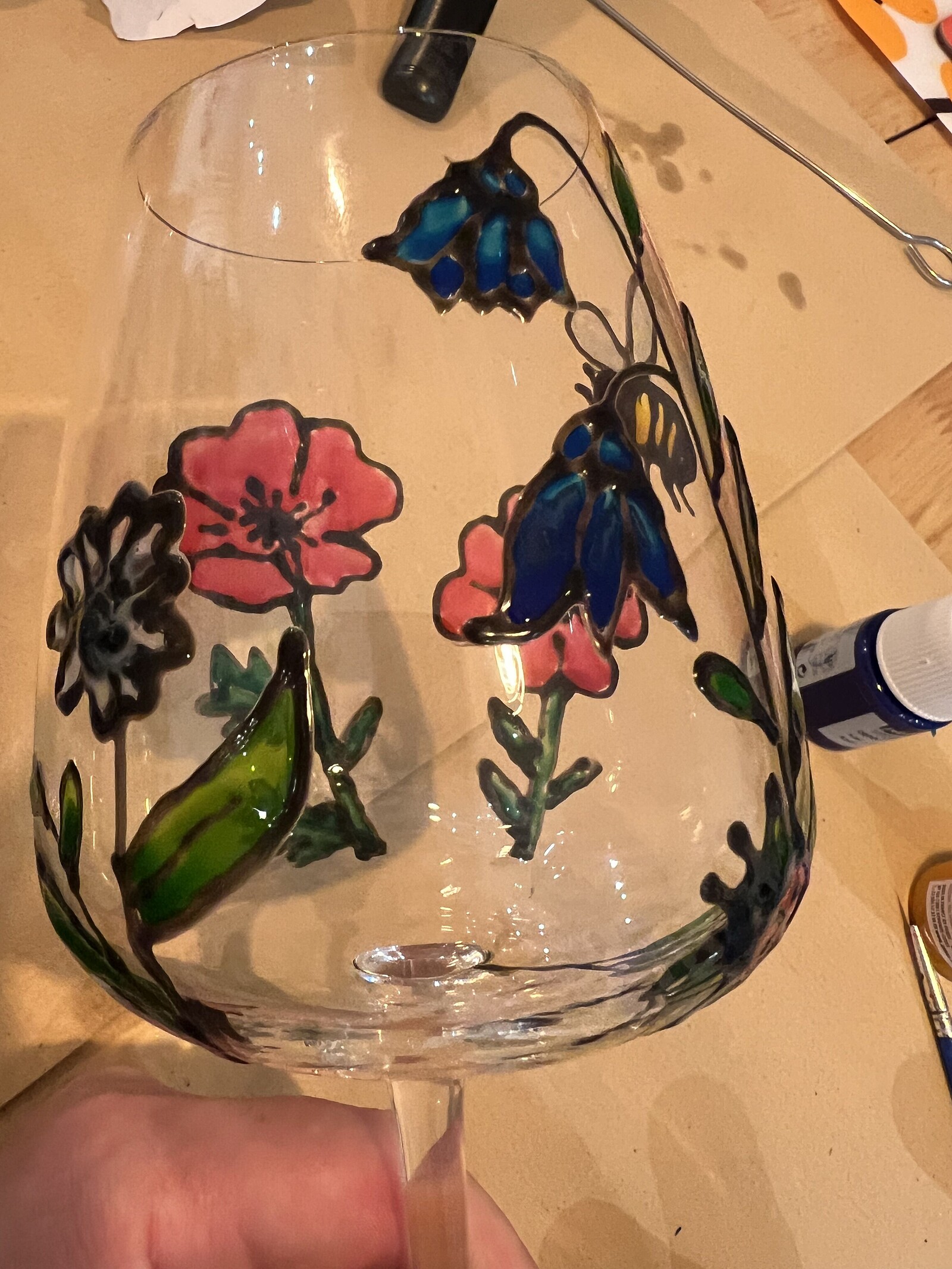Wine Glass Painting Workshop at The Hideaway Stoke Bishop
