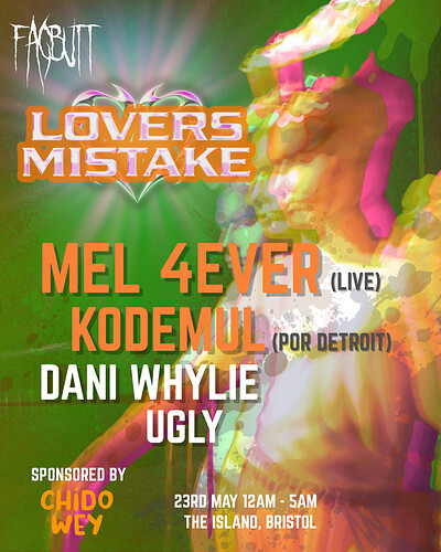 FAGBUTT presents: LOVER'S MISTAKE at The Island