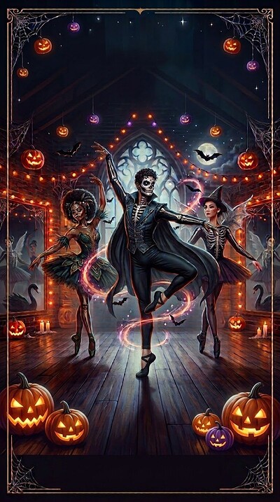 Halloween Special Ballet to Not Necessarily Ballet Music Class at The Island