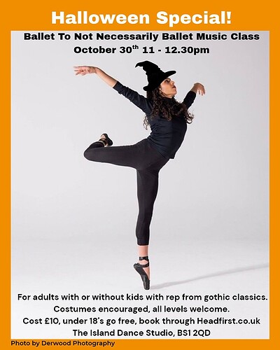 Halloween Special Ballet to Not Necessarily Ballet Music Class at The Island