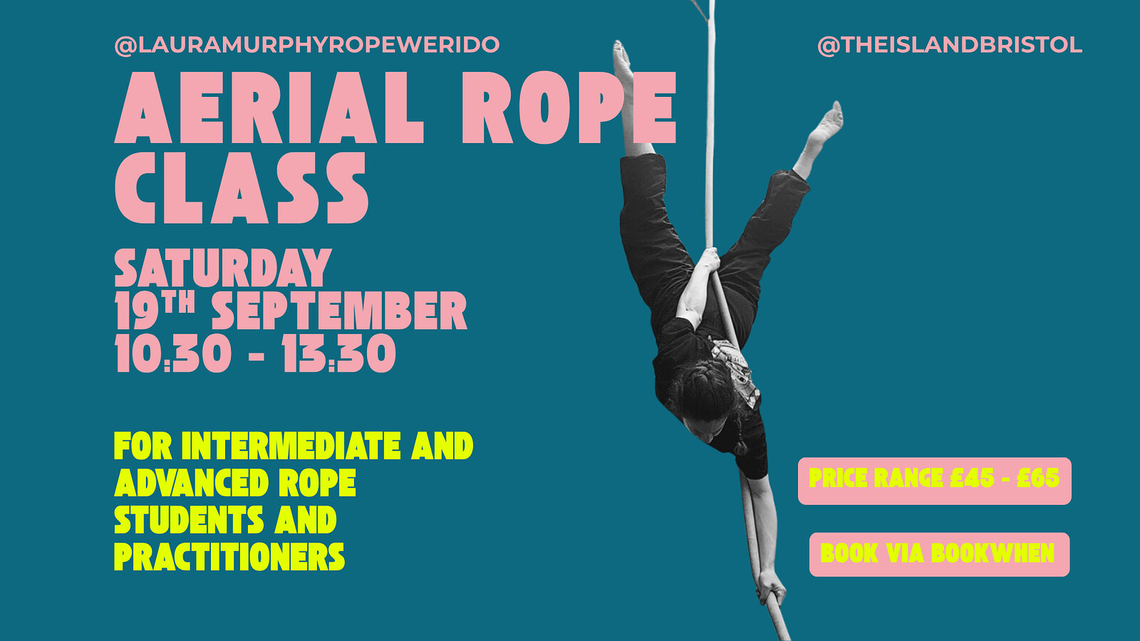 Weekend Aerial Rope Class  with Laura Murphy at The Island