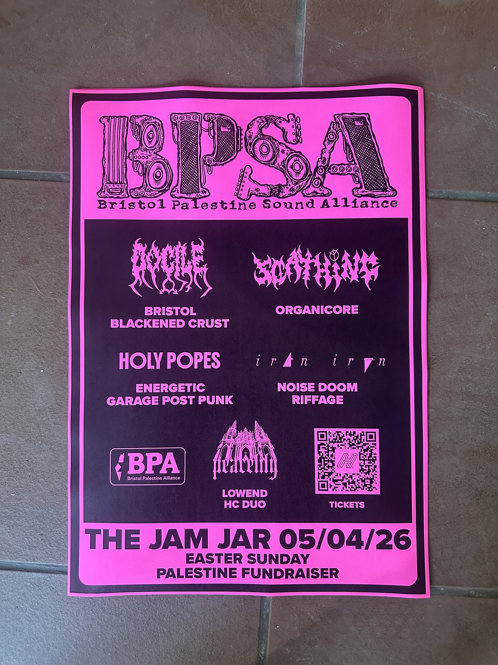 BPSA PALESTINE FUNDRAISER at The Jam Jar