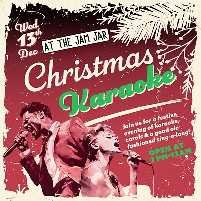 Christmas Karaoke at The Jam Jar