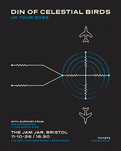 Din of Celestial Birds w/ Wildernesses & The Earth and Me at The Jam Jar