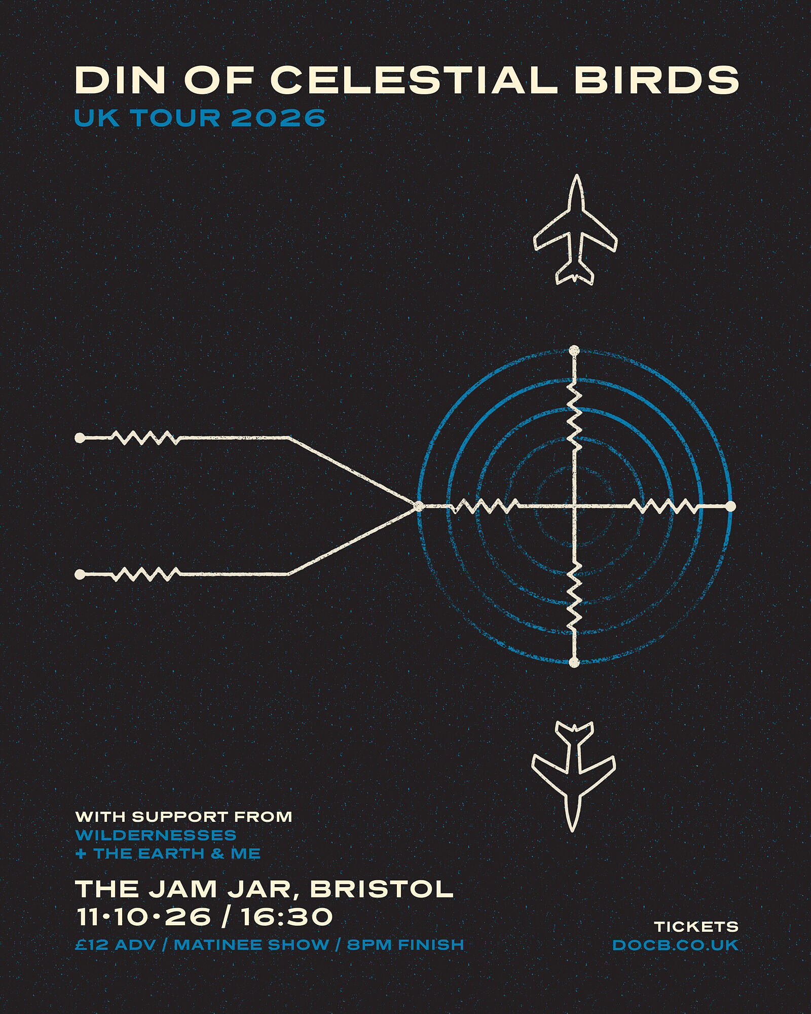 Din of Celestial Birds w/ Wildernesses & The Earth and Me at The Jam Jar
