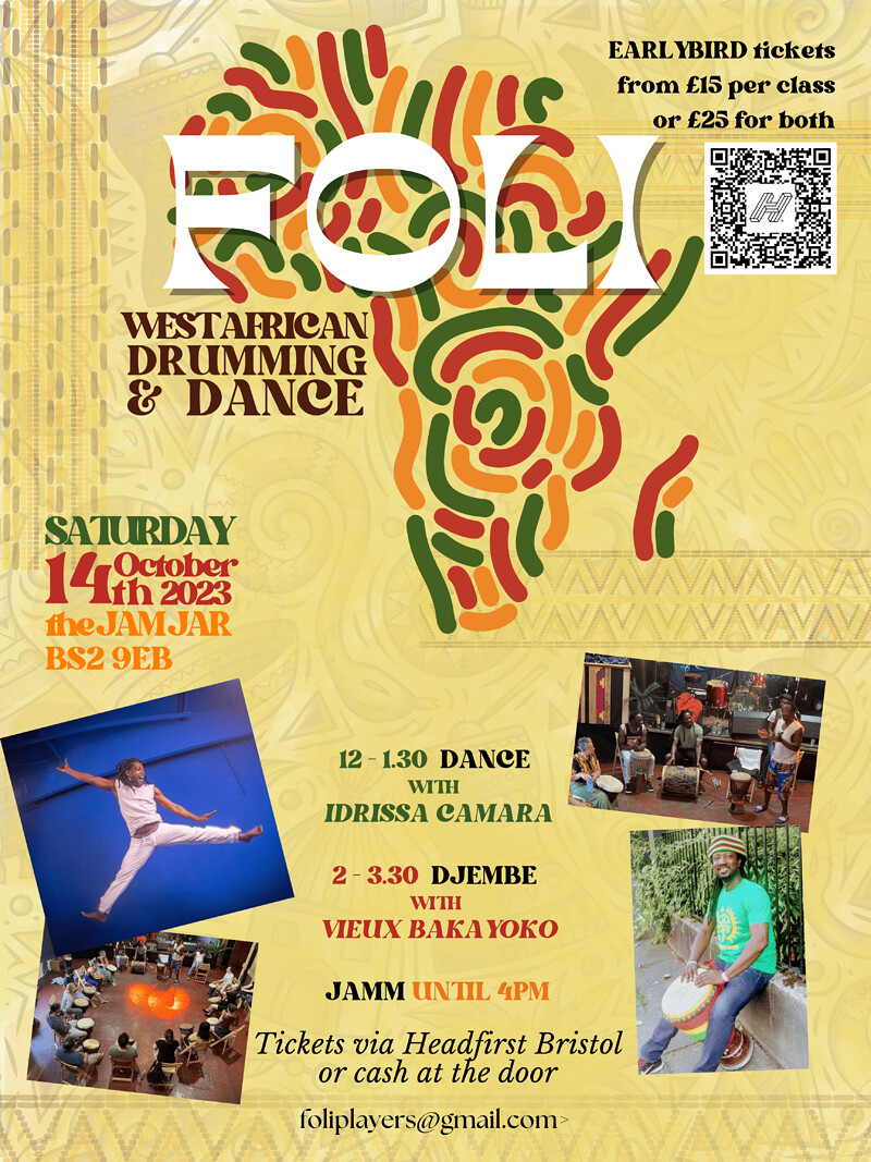 Foli - West African Dance & Djembe Workshops at The Jam Jar