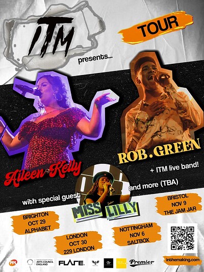 In The Making Presents TOUR - ROB.GREEN and Aileen Kelly at The Jam Jar