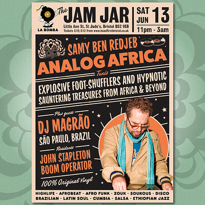 LA BOMBA presents ANALOG AFRICA at The Jam Jar