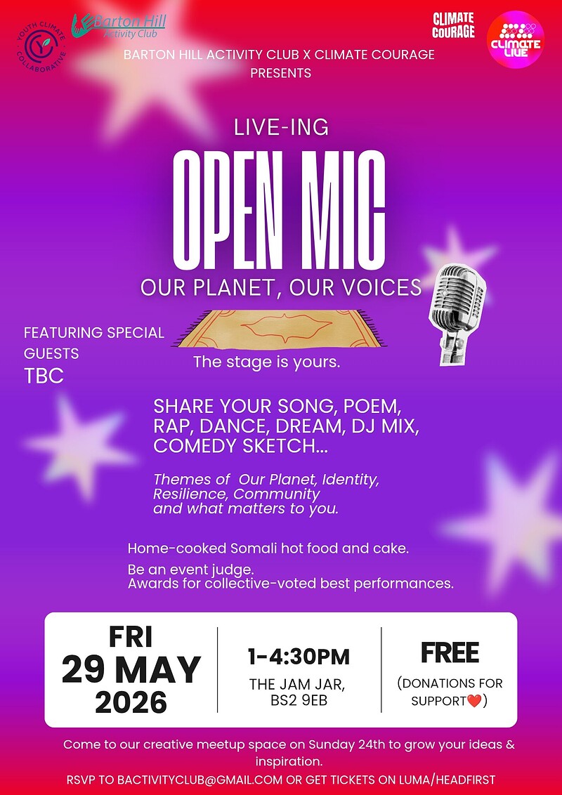 -ing Open Mic; Our Planet, Our Voices at The Jam Jar
