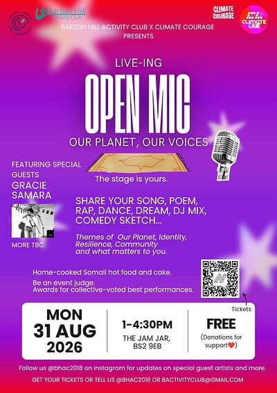 Liveing Open Mic; Our Planet, Our Voices at The Jam Jar