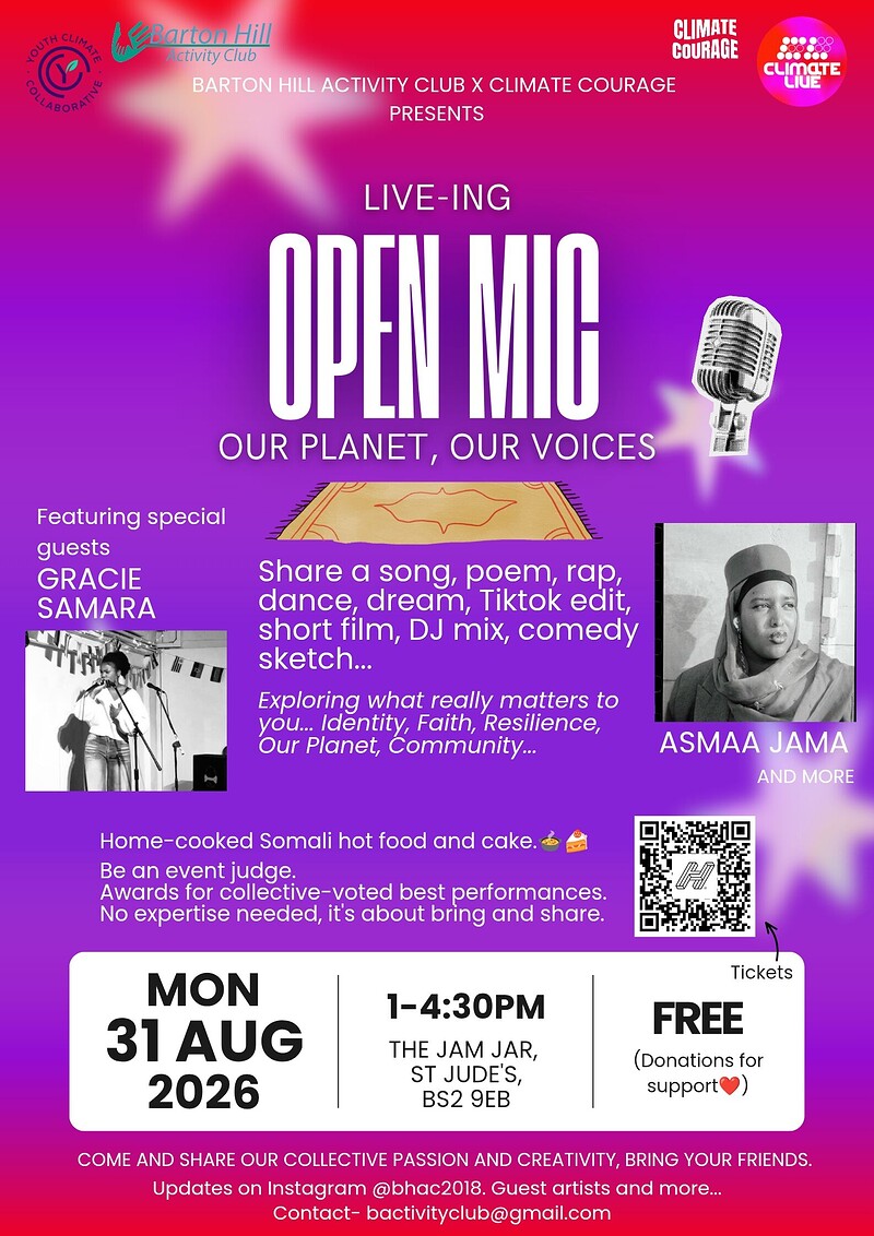 Liveing Open Mic; Our Planet, Our Voices at The Jam Jar