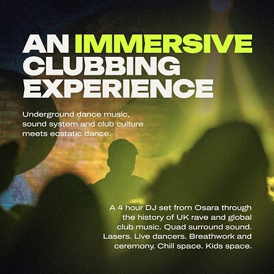 Nu Era Rave: An Immersive Clubbing Experience · Alcohol-Free at The Jam Jar