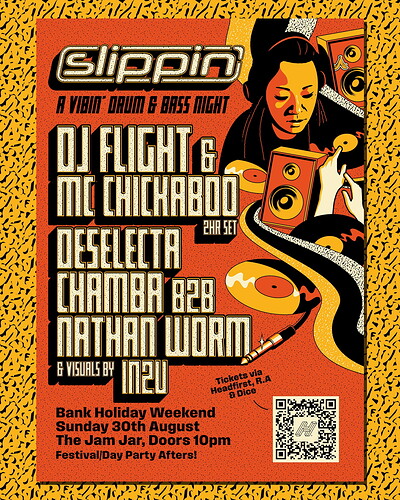 SLIPPIN’ - DJ Flight & MC Chickaboo  + Deselecta & more at The Jam Jar