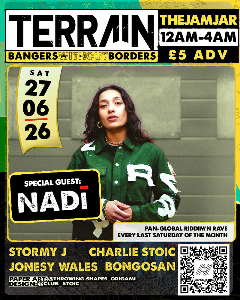 TERRAIN: Bangers Without Borders w/ NADī at The Jam Jar