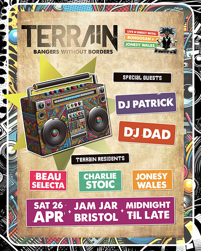 Terrain: Bangers Without Borders at The Jam Jar