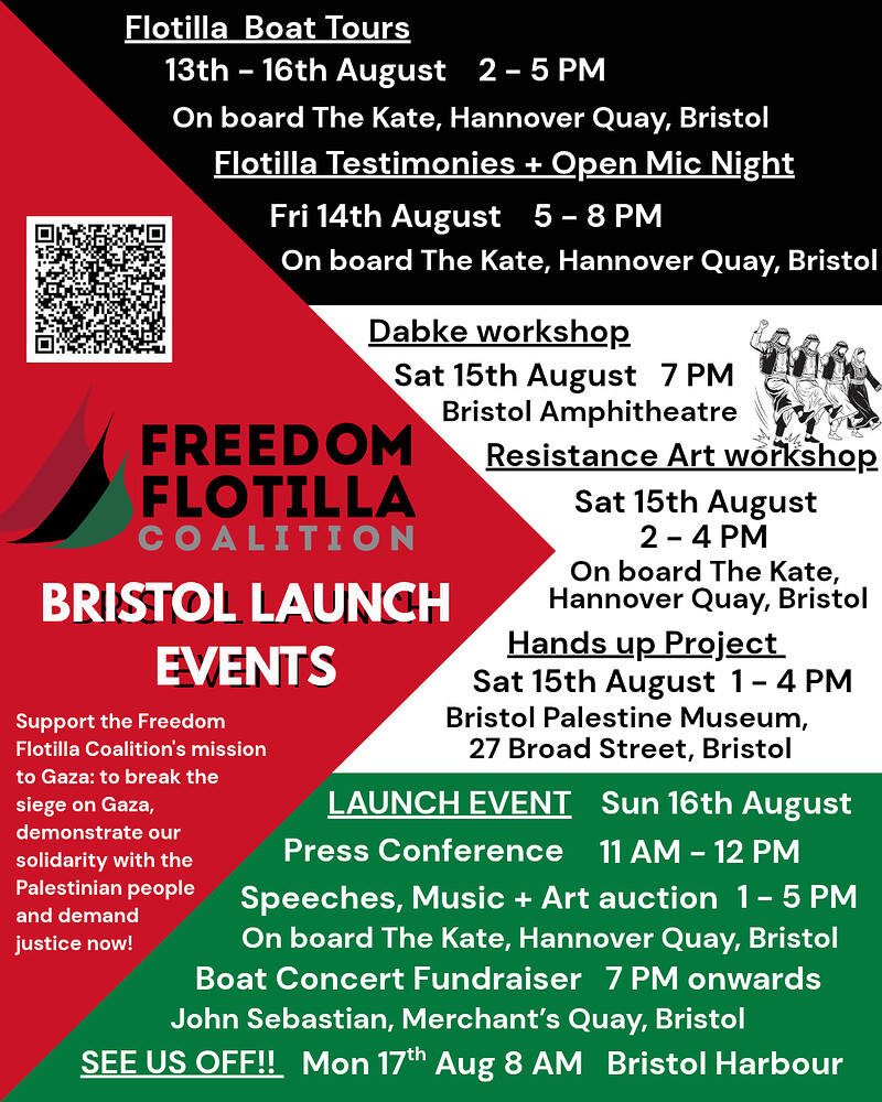 FREEDOM FLOTILLA BRISTOL LAUNCH EVENT at The Kate