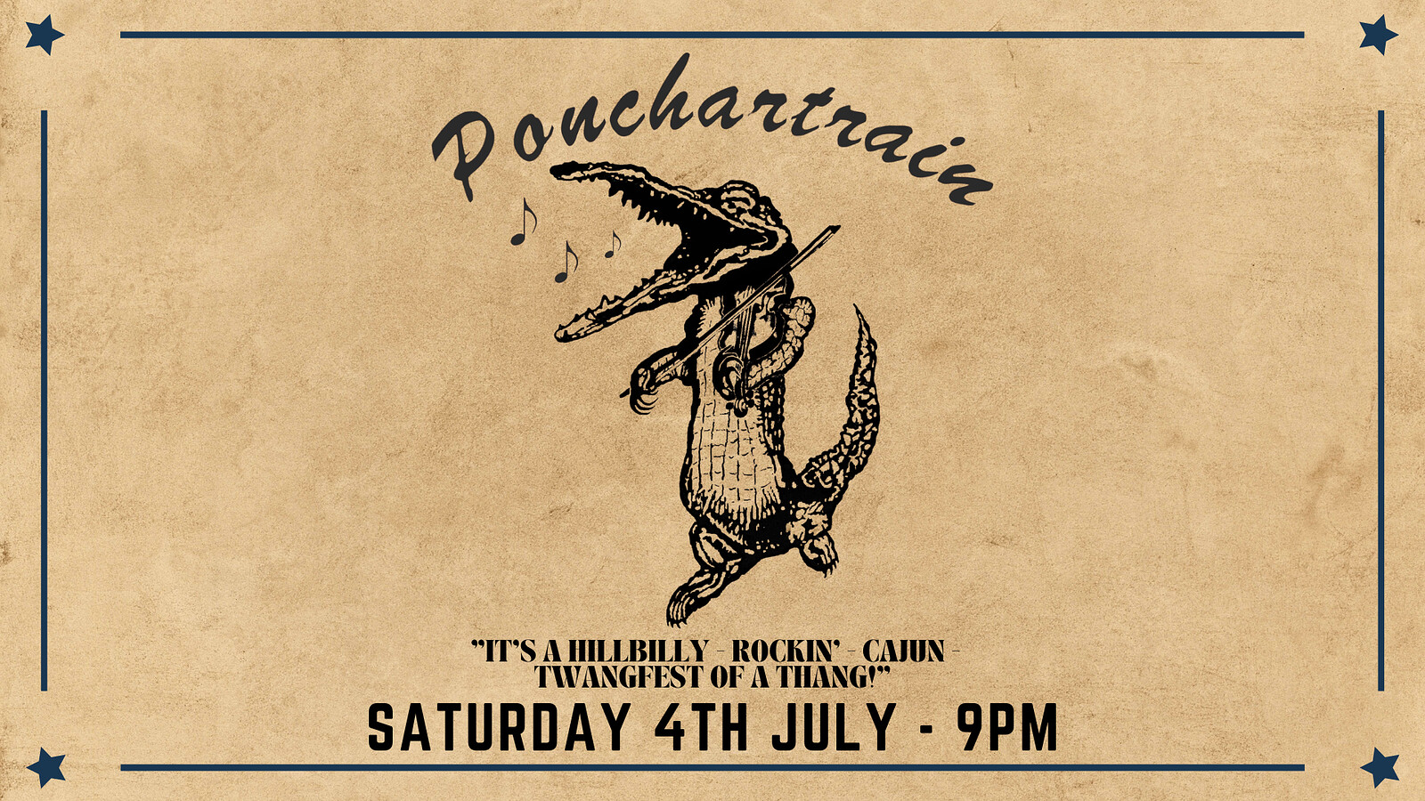 Ponchartrain - "It's a hillbilly - rockin' - cajun - twangfest of a thang" at The Kingsdown Vaults