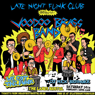 Late Night Funk Club: Voodoo Brass Band + Nick Bodywork at The Lanes