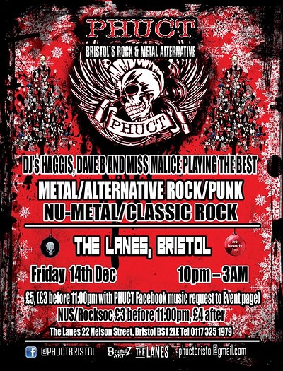 PHUCT - Bristol's Rock Metal Alternative Xmas Shin at The Lanes