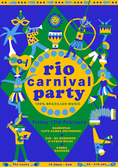 Rio Carnival Party: Samba, Dancers & DJs at The Lanes