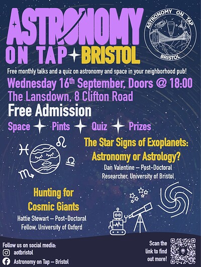 Astronomy on Tap Bristol: Exoplanets’ Star Signs and Cosmic Giants at The Lansdown