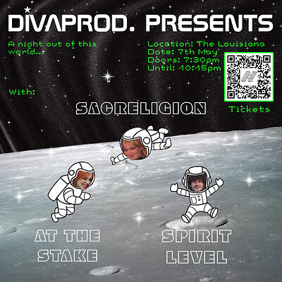 Sacreligion+Spirit Level+At The Stake at The Louisiana