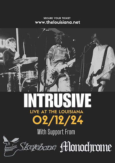 Intrusive + Monochrome + Skelebone at The Louisiana