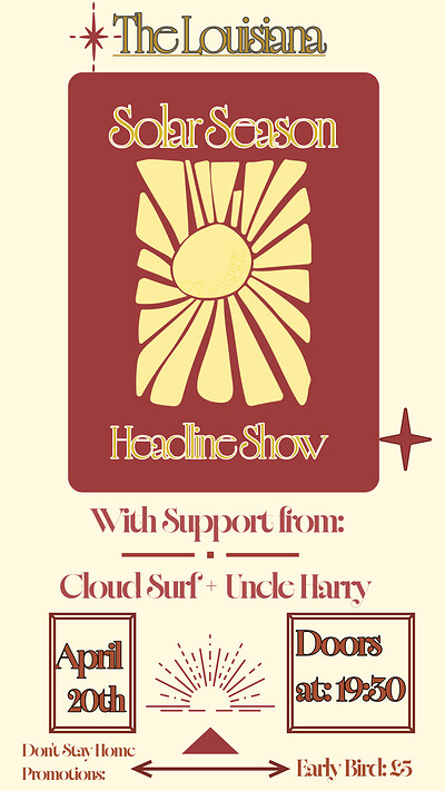 Solar Season Headline Show at The Louisiana