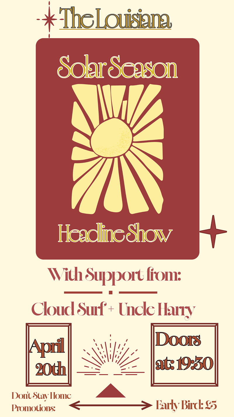 Solar Season Headline Show at The Louisiana