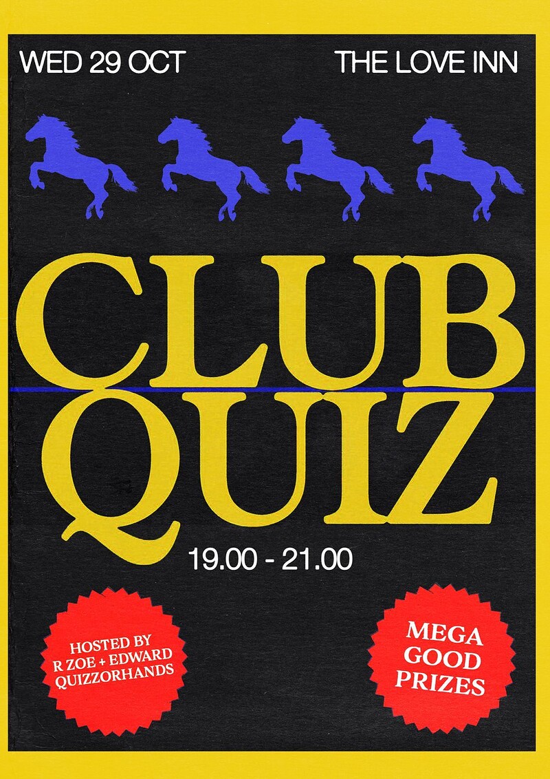 The Love Inn Club Quiz #05 at The Love Inn