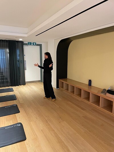Breathing exercises with Suki Ryder at The Mazi Project