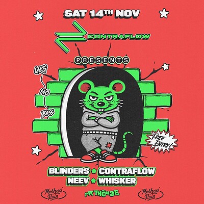 Contraflow & Friends: Blinders, Neev, Whisker + Contraflow at The Mothers Ruin