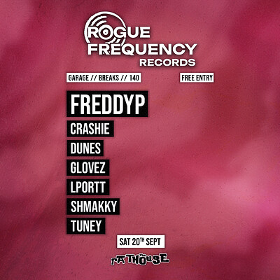 Rogue Frequency: FreddyP, Crashie, Dunes, Gloves + more at The Mothers Ruin